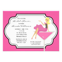 Invitation nuptiale de douche de cocktail