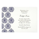 Invitation nuptiale de douche de damassé vintage
