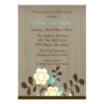 Invitation nuptiale de douche de fleur à la mode d