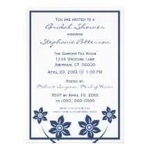 Invitation nuptiale de douche de fleurs douces et 