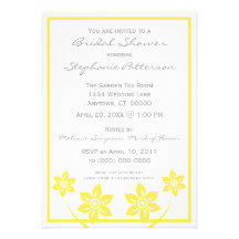 Invitation nuptiale de douche de fleurs douces et 