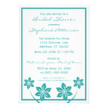 Invitation nuptiale de douche de fleurs douces et 