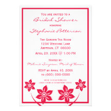 Invitation nuptiale de douche de fleurs douces et 