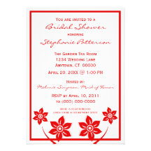 Invitation nuptiale de douche de fleurs douces et 