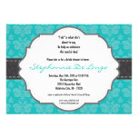 invitation nuptiale de douche de guépard turquoise