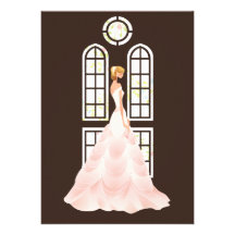 Invitation nuptiale de douche de jeune mariée élég