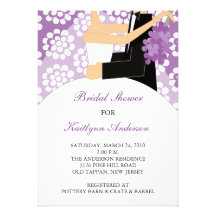 Invitation nuptiale de douche de jeune mariée pour