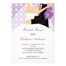Invitation nuptiale de douche de jeune mariée pour