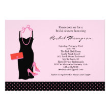 Invitation nuptiale de douche de LBD