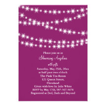Invitation nuptiale de douche de lumières de scint