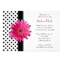 Invitation nuptiale de douche de marguerite de ros