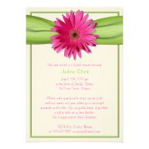 Invitation nuptiale de douche de marguerite rose v