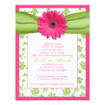 Invitation nuptiale de douche de marguerite verte 