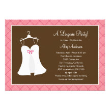Invitation nuptiale de douche de partie de lingeri