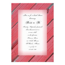 Invitation nuptiale de douche de pays en bois roug