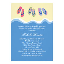 Invitation nuptiale de douche de plage de bascules
