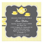 Invitation nuptiale de douche de pot de thé