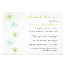 Invitation nuptiale de douche de réflexion florale