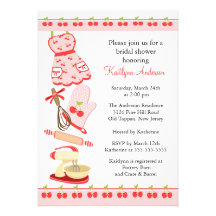 Invitation nuptiale de douche de rétro cuisine de 
