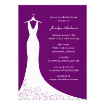 Invitation nuptiale de douche de robe de couture (