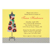 Invitation nuptiale de douche de robe de Sun