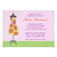 Invitation nuptiale de douche de robe de Sun