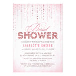 Invitation nuptiale de douche de scintillement ros