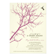 Invitation nuptiale de douche de silhouette d'arbr