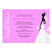 Invitation nuptiale de douche de silhouette d'Eleg