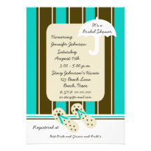 Invitation nuptiale de douche de thème de plage d'