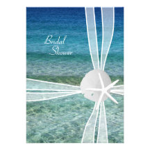 Invitation nuptiale de douche d'étoiles de mer de 