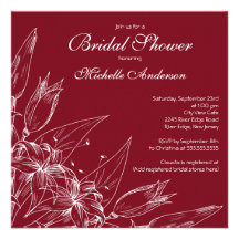Invitation nuptiale de fleur marron élégante de li