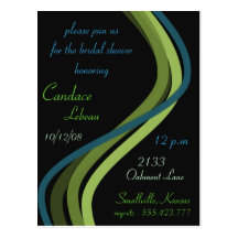 Invitation nuptiale fait sur commande de douche carte postale