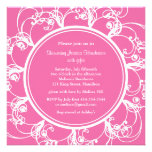 Invitation nuptiale floral de fantaisie fuchsia de invitations