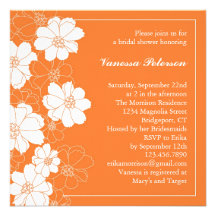 Invitation nuptiale florale élégante de douche