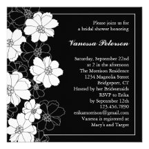 Invitation nuptiale florale élégante de douche