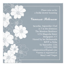 Invitation nuptiale florale élégante de douche