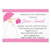 Invitation nuptiale rose et blanche de douche de p invitations