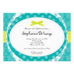 invitation nuptiale turquoise de douche de noir bl