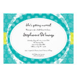 invitation nuptiale turquoise de douche de noir bl