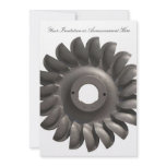 Invitation or Announcement with Water Turbine