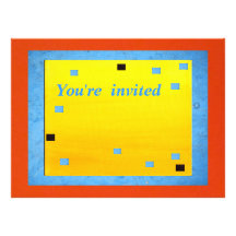 Invitation - Orange-Blue-Yellow