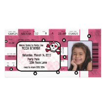 Invitation ou carte de remerciements de billet de  photocartes personnalisées