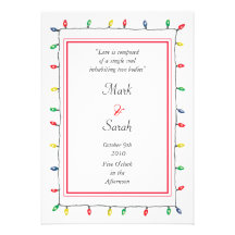 Invitation P de lumières de Noël