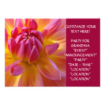 INVITATION Party for Grandma Dahlia Customize Text