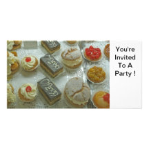 Invitation, Party, Little Pastries # 1 Customized Photo Card