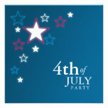 Invitation patriotique 4 juillet de partie d'étoil