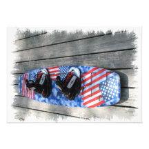 Invitation patriotique de Wakeboard