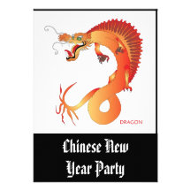 Invitation polychrome de dragon