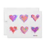 Invitation - Pop Art Crazy Hearts 2